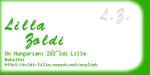 lilla zoldi business card